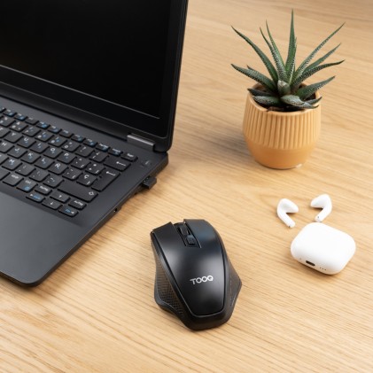 TooQ TQMW-1102-B mouse Universale Mano destra RF Wireless Ottico 1600 DPI