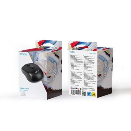 TooQ TQMW-1103-B mouse Universale Ambidestro RF Wireless Ottico 1600 DPI