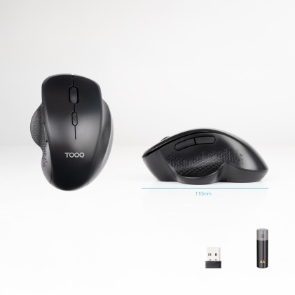 TooQ TQMWG-1105-B mouse Universale Mano destra RF Wireless Ottico 1600 DPI