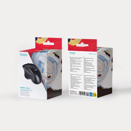 TooQ TQMWG-1105-B mouse Universale Mano destra RF Wireless Ottico 1600 DPI
