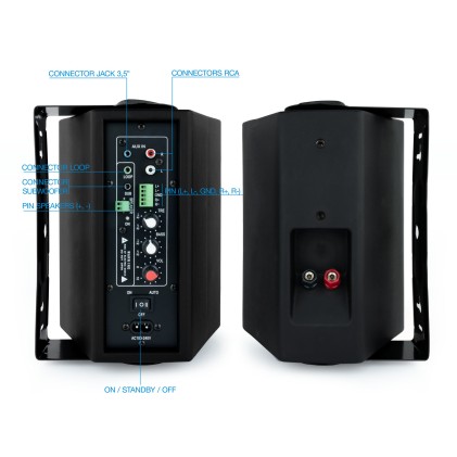 TooQ TQOWS-01B altoparlante Nero Cablato