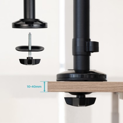 TooQ TQPM0003 Supporti a parete per TV 81,3 cm (32") Scrivania Nero
