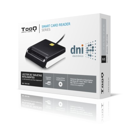 TooQ TQR-210B lettore di card readers Interno USB 2.0 Nero