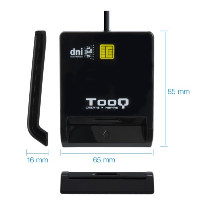 TooQ TQR-211B lettore di card readers Interno USB USB 2.0 Nero