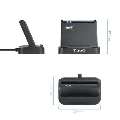 TooQ TQR-220B lettore di card readers Interno USB USB 2.0 Nero