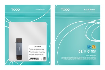 TooQ TQR-3001G lettore di schede USB 3.0 Type-A/Type-C Grigio