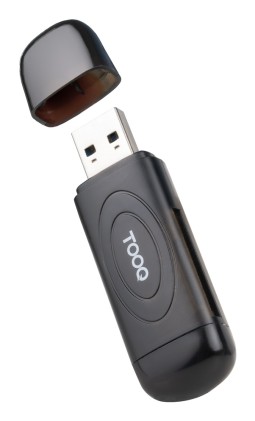 TooQ TQR-3002B lettore di schede USB 3.2 Gen 1 (3.1 Gen 1) Type-A Nero