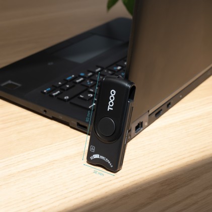 TooQ TQR-3012B lettore di card readers USB 2.0 Nero