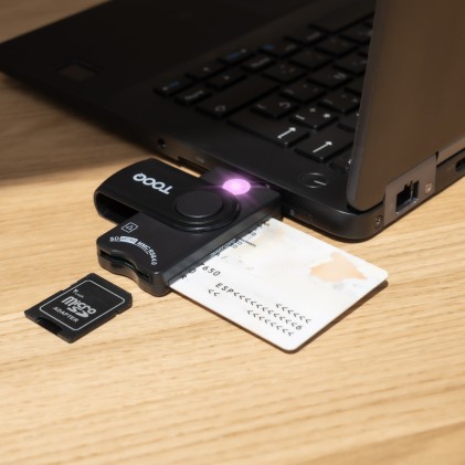 TooQ TQR-3012B lettore di card readers USB 2.0 Nero