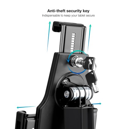 TooQ TQTDS0811 supporto antifurto per tablet 26,7 cm (10.5") Nero