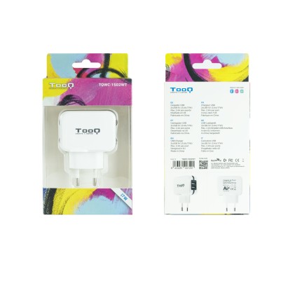 TooQ TQWC-1S02WT Caricabatterie per dispositivi mobili Bianco Interno