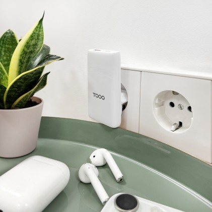 TooQ TQWC-GANSL65W1A1C Caricabatterie per dispositivi mobili Universale Bianco AC Ricarica rapida Interno