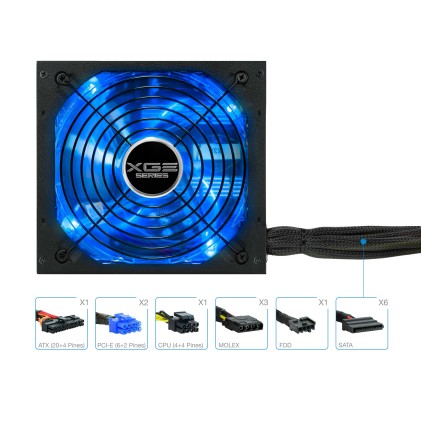 TooQ TQXGEII-800SAP alimentatore per computer 800 W 20+4 pin ATX ATX Nero