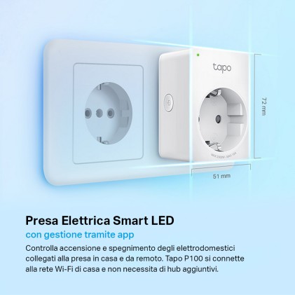 Presa Smart Tp Link Tapo P100 Mini Presa Smart Wi Fi White