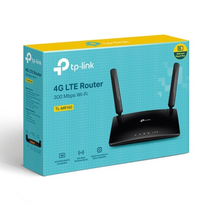 Modem Router Tp Link Tl-Mr150 4G Lte N300 (Sim Slot) Black