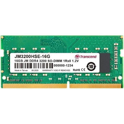 Transcend Ram 16Gb Jm Ddr4 3200 So-Dimm 1Rx8 2Gx8 Cl22 1.2V