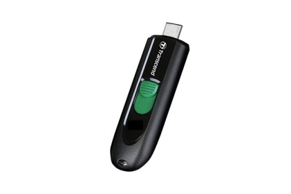 Transcend Pen Disk 128Gb, Usb3.2, Pen Drive, Type-C, Capless, Black