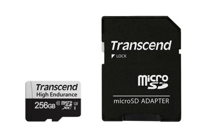 Transcend Memory Card 256Gb Microsd W/ Adapter U3, High Endurance
