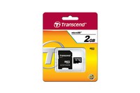 TRANSCEND microSD 2GB incl. SD adapter