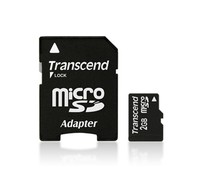 TRANSCEND microSD 2GB incl. SD adapter