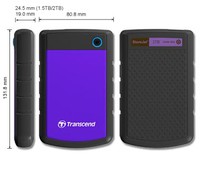 TRANSCEND StoreJet SJ25H3P HDD 2TB extern 6.4cm 2.5inch USB3.0 Purple