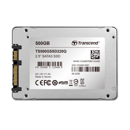 Transcend Ssd Interno 500Gb, 2.5" Ssd, Sata3, Qlc