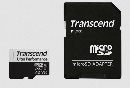 Transcend Memory Card 64Gb Microsd W/ Adapter Uhs-I U3 A2 Ultra Performance