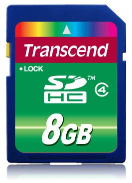 TRANSCEND 8GB SDHC Card Class 4