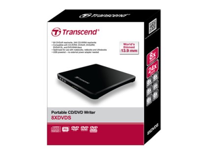 Masterizzatore DVD Transcend TS8XDVDS-K EXT SLIM USB black