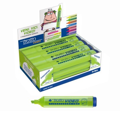 FILA Evidenziatore Tratto Video Lime Con Punta A Scalpello