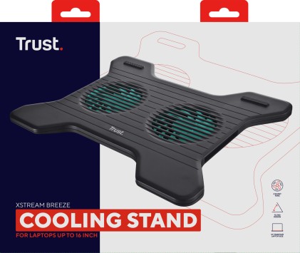 Trust Supporto/Rialzo Notebook Con 2 Ventole Di Raffreddamento - Xstream Breeze - Nero