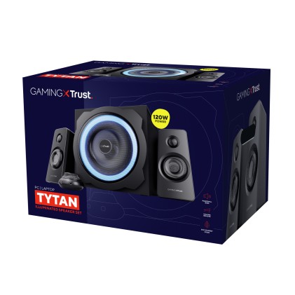 Trust GXT 628 120 W Nero, Blu 2.1 canali