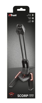 Trust GXT 210 Nero, Rosso Microfono per PC