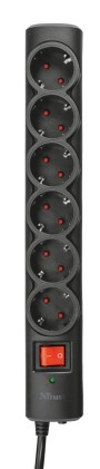 Trust 21059 protezione da sovraccarico Nero 6 presa(e) AC 1,8 m