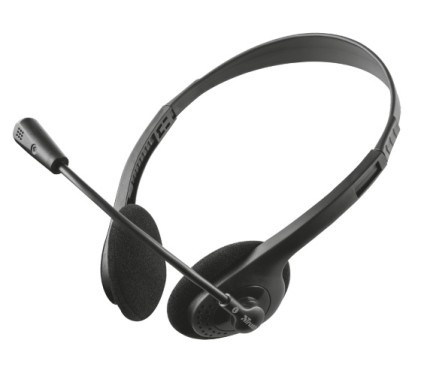 Trust ZIVA CHAT HEADSET Auricolare Cablato A Padiglione Musica e Chiamate Nero