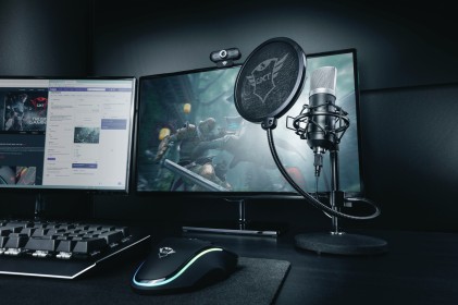 Trust 21753 microfono Nero Microfono da studio