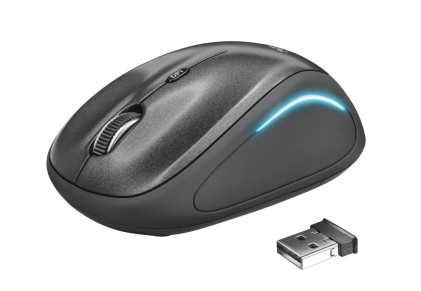 Mouse Trust 22333 Yvi Fx Wireless Mouse Black Nero