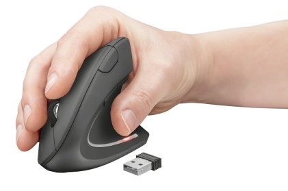 Mouse Trust 22879 Ergonomic Verto Wireless Nero
