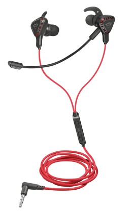 Trust TRU GXT 408 Auricolare Cablato In-ear Giocare Nero, Rosso