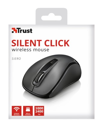 Trust Siero Silent mouse Ambidestro RF Wireless Ottico 2400 DPI