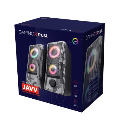 Set Altoparlanti Pc Trust 23379 Gxt 606 Javv Rgb Illuminated 2.0 Speak
