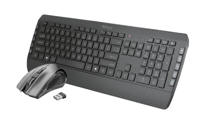 Tastiera E Mouse Trust 23477 Tecla 2 Wireless Keyboard With Mouse Blac