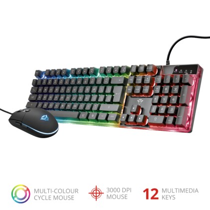 Tastiera E Mouse Trust 23483 Gxt 838 Azor Gaming Combo (Keyboard With