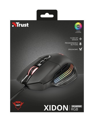 Trust GXT 940 Xidon mouse Mano destra USB tipo A Ottico 10000 DPI