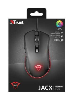 Trust GXT 930 Jacx mouse Mano destra USB tipo A Ottico 6400 DPI