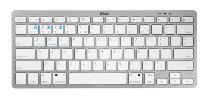 Tastiera Computer Trust 23749 Nado Bluetooth Wireless Keyboard White E