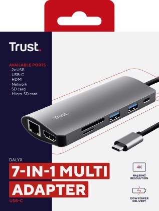 Trust Adattatore Dalyx 7-In-1 Usb-C