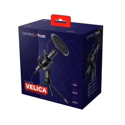 Trust GXT 241 Velica USB Streaming Nero
