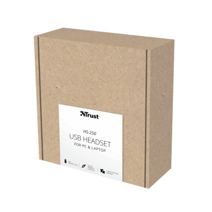 Trust HS-250 Auricolare Cablato A Padiglione Musica e Chiamate Nero