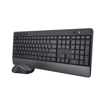 Trust Trezo tastiera Mouse incluso Universale RF Wireless QWERTY Spagnolo Nero